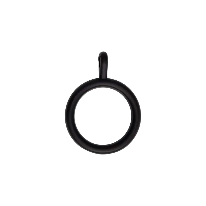 Anello in metallo per bastone per tenda nero Ø13 mm 5 pz Op = Op