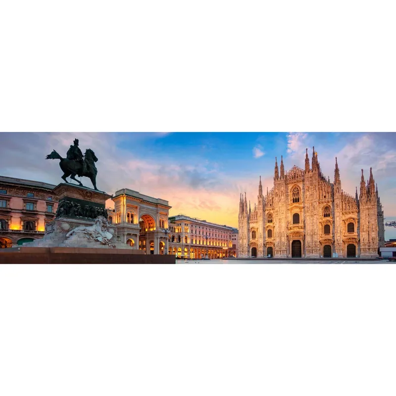 Canvas stampato su tela Piazza del Duomo 40x120 cm Shop Nu