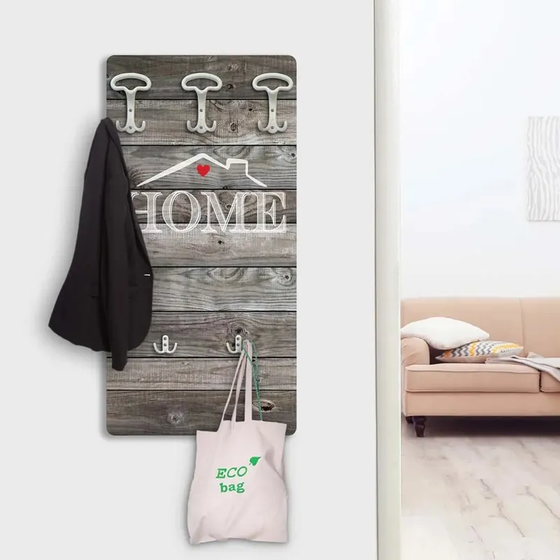 Hete Deal Attaccapanni in legno Home 45x90 cm