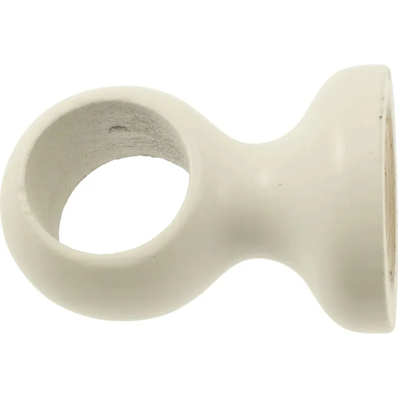 Supporto bastone tenda monoblocco chiuso bianco Ø 28 mm 2 pz Favoriet