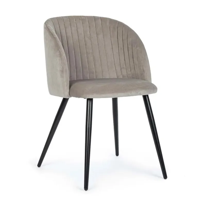Sedia Queen velvet tortora Direct Verzonden