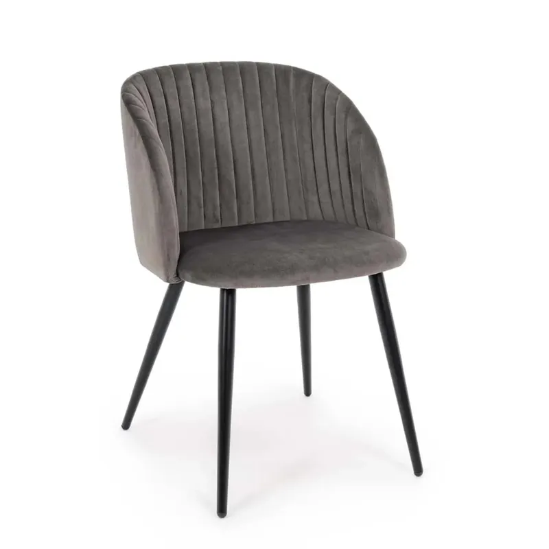 Sedia Queen velvet grigio cadetto Dagaanbieding