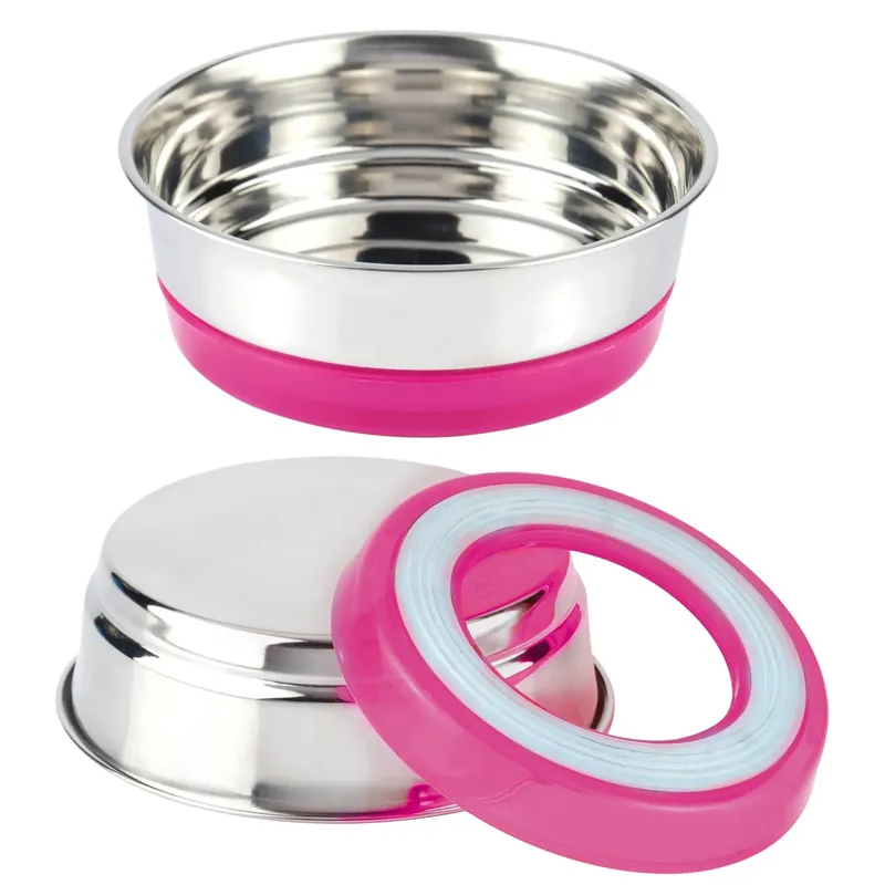 Ciotola per cani Acciaio Fluo fucsia 800 ml Alleen Vandaag