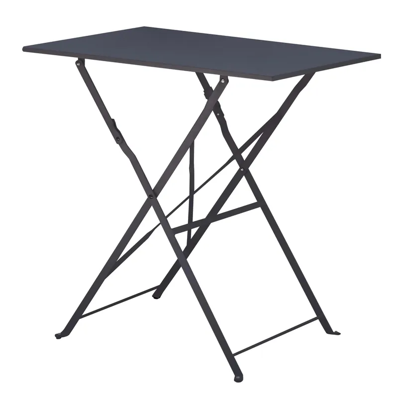 Gereduceerde Prijs Tavolo da giardino in ferro antracite 50x70 cm