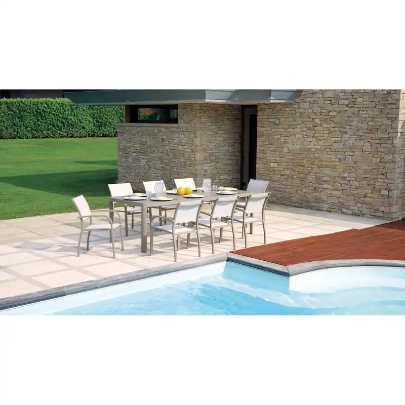 Koopje Tavolo allungabile da giardino in alluminio 160-240x100 cm