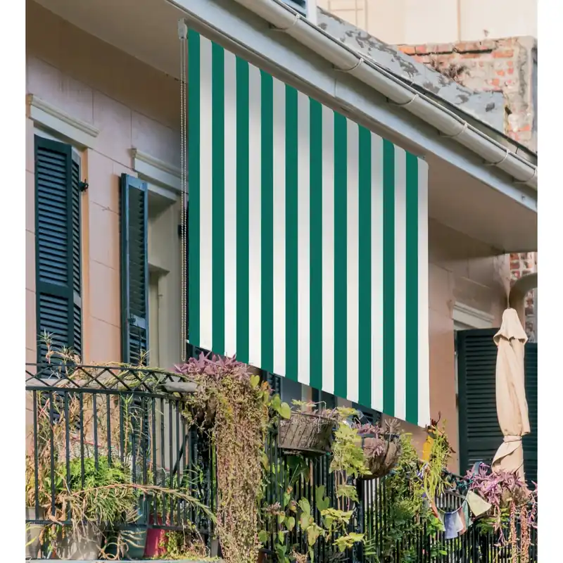 Direct Verzonden Tenda da sole a caduta verticale con rullo 150x250 cm verde rigato