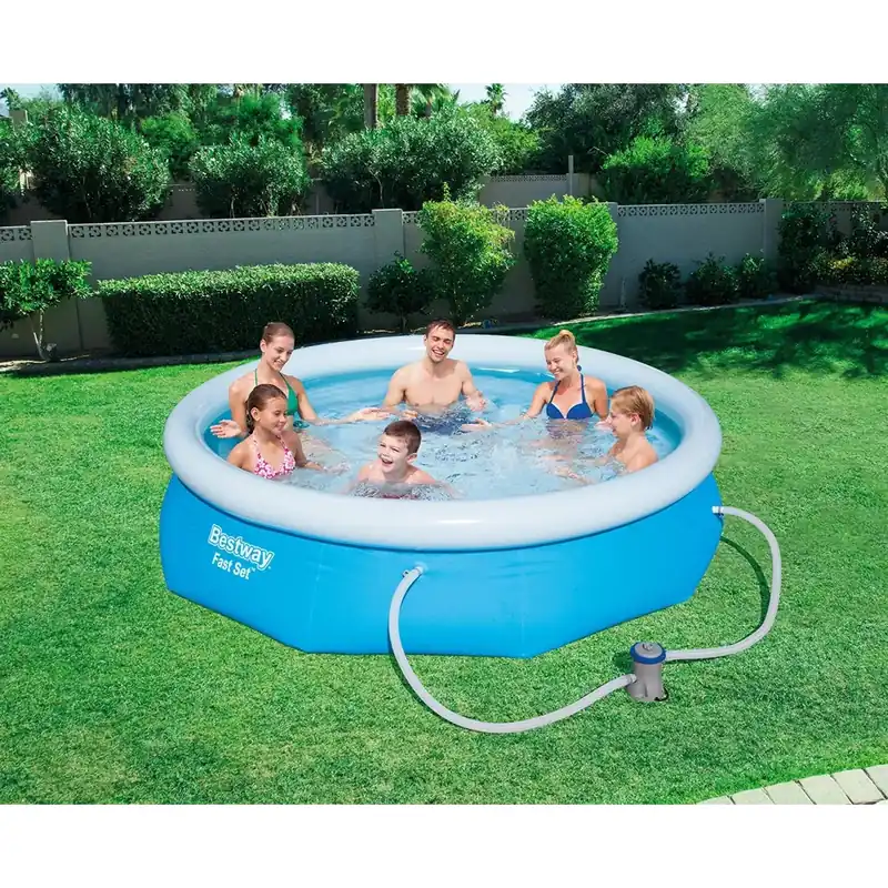 Piscina Bestway Fast Set con pompa filtro a cartuccia Ø 305 cm X 76 cm Nieuw