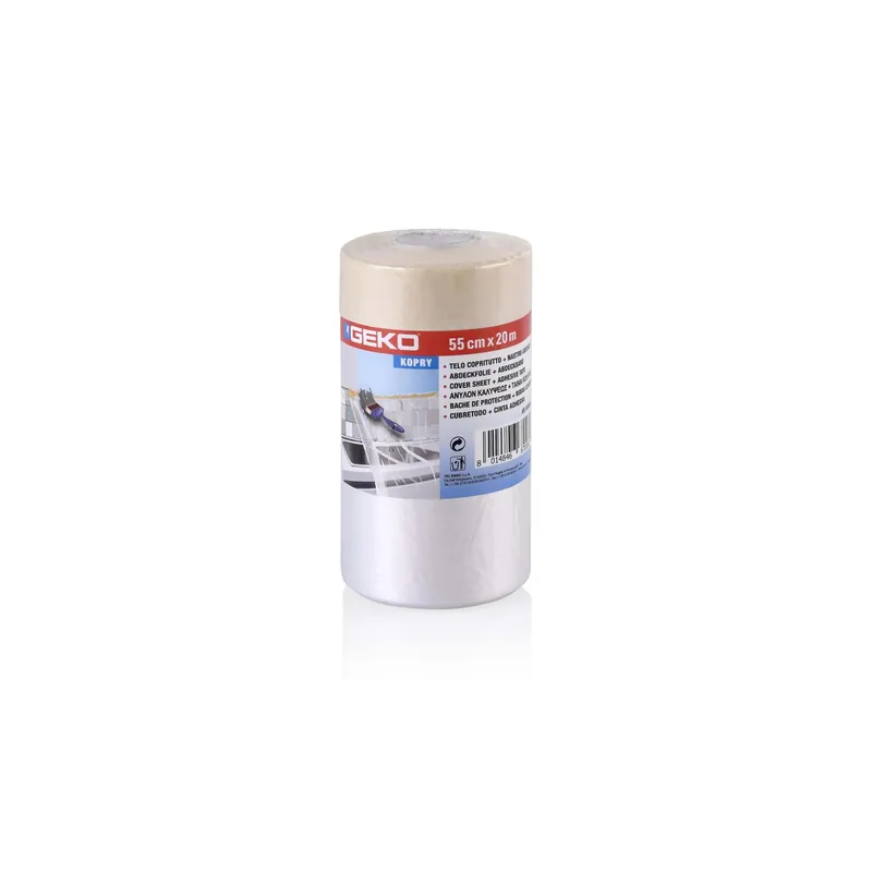 Premium Bobina nastro adesivo e telo copertura HDPE 55 cm x 20 m