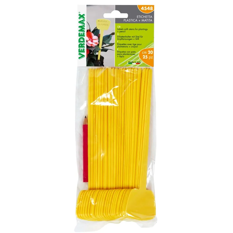 Etichetta diritta con gambo e matita 25 pz Nieuw