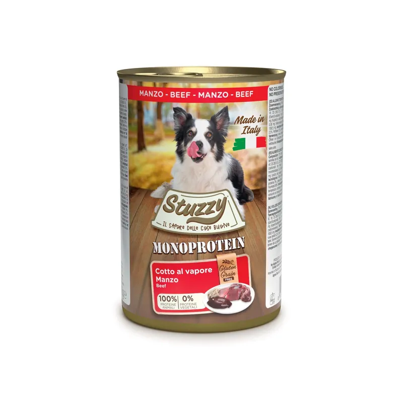 Speciale Aanbieding Cibo umido per cani Stuzzy Monoprotein Manzo Fresco lattina 400 g