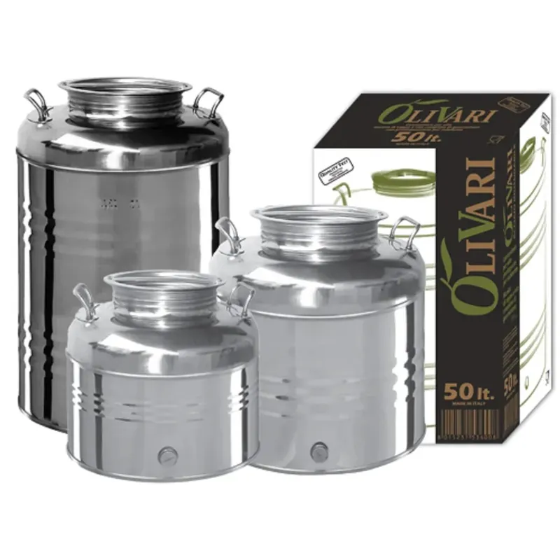 Tijdelijk Beschikbaar Fusto contenitore olio inox olivari 50 l