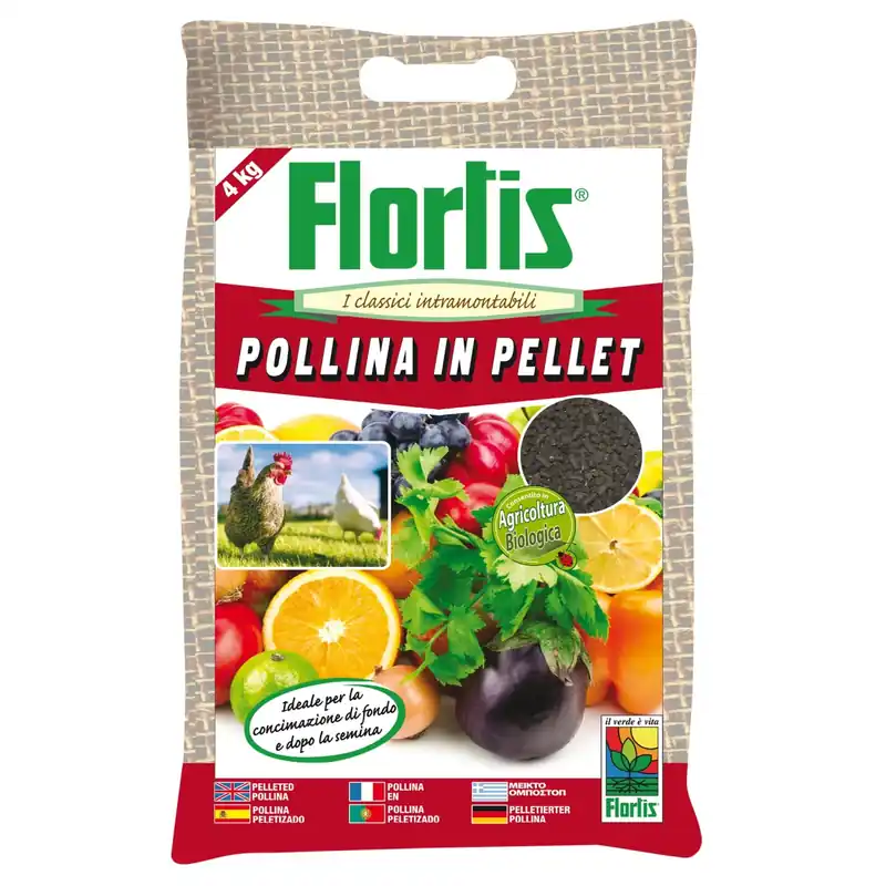 Snelle Levering Concime per orto pollina in pellet Flortis 4 kg