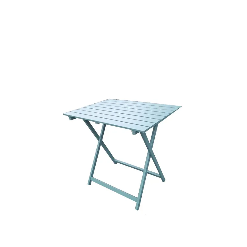 Tavolo da giardino in legno di faggio massello 60x80 cm verde Finale Uitverkoop