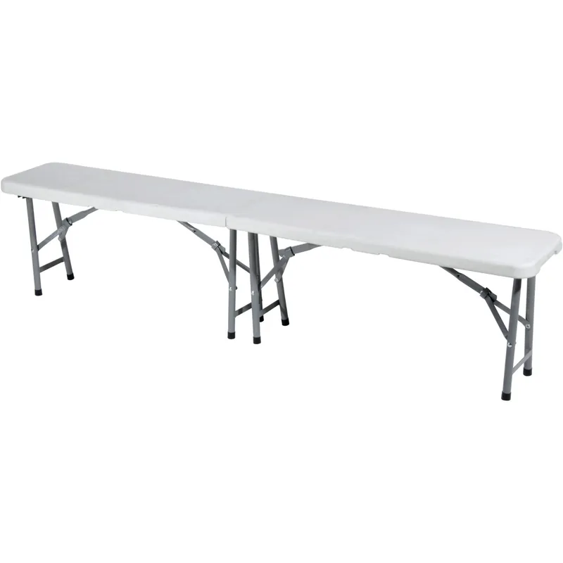 Panchina in acciaio e plastica pieghevole 183x28x44 cm 3/4 posti Snelle Levering