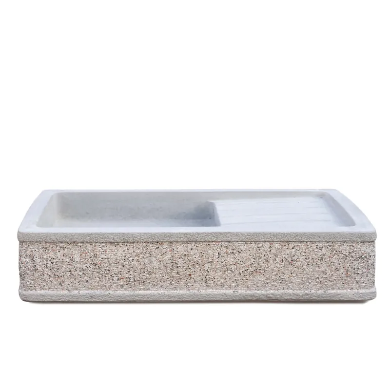 Lavandino da esterno Gavi in cemento grigio 20x80x40 cm Betaalbaar