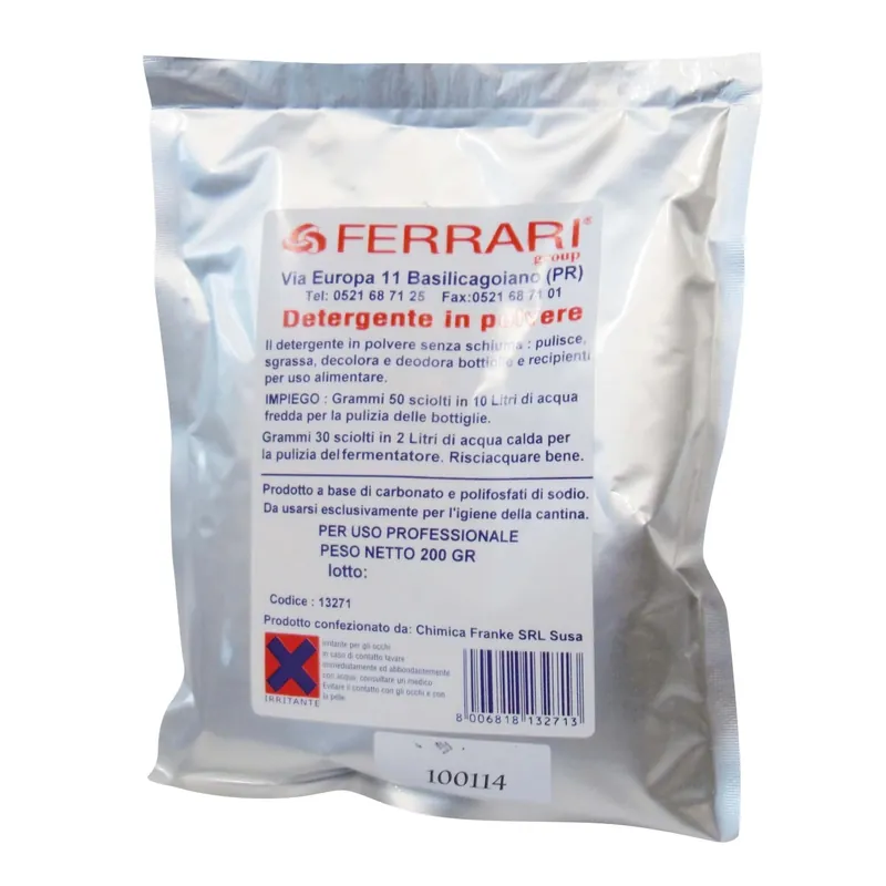 Detergente in polvere per attrezzature uso alimentare 200 g Betaalbaar