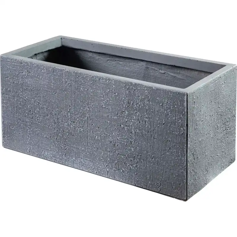 Fioriera da esterno Magnolia Rustic fibra di argilla ardesia 80x37x37 cm Hete Deal