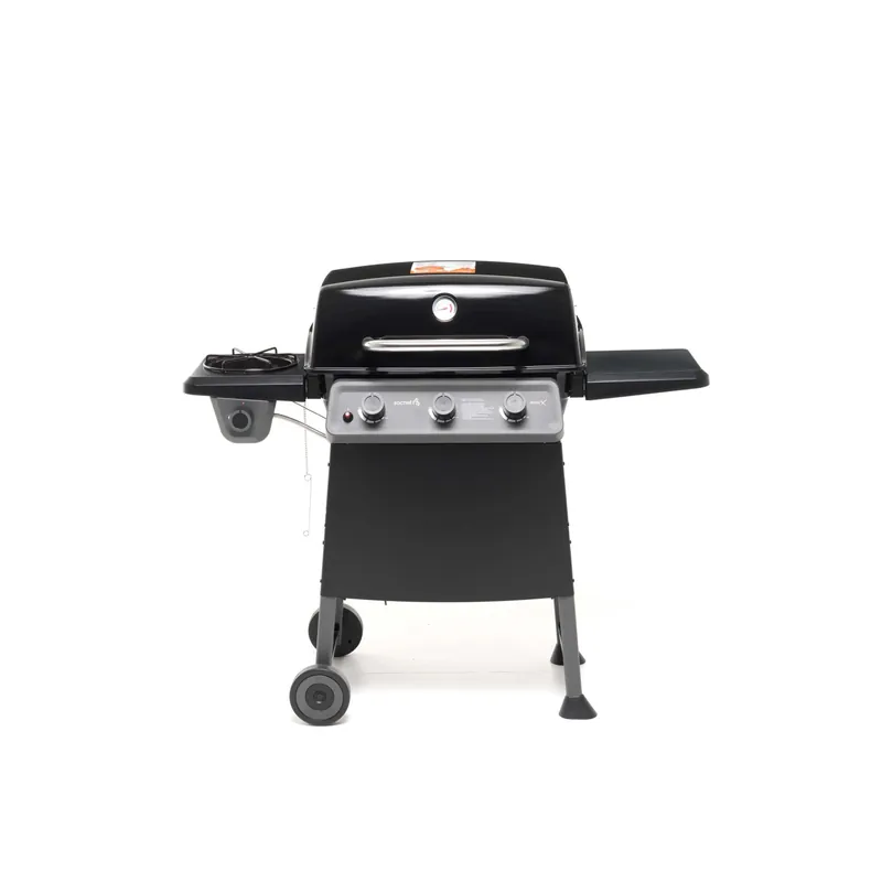 Populair Barbecue a gas Diablox 3 bruciatori nero con fornello laterale