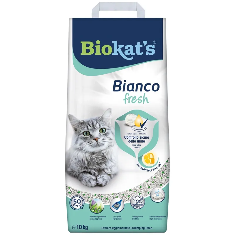 Lettiera Biokat`s Bianco fresh 10 kg Direct Verzonden