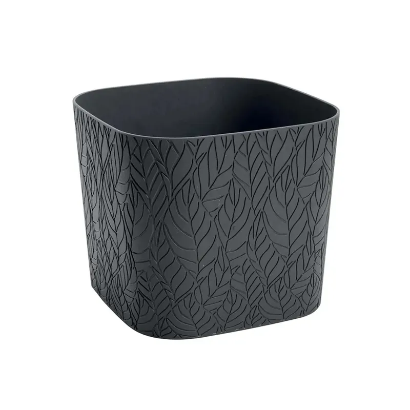Vaso Leaf in plastica riciclata grigio 29x29 cm Favoriet