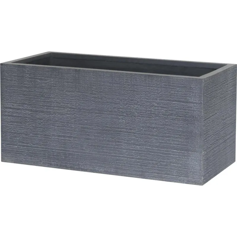 Nu Kopen Vaso Ficonstone rettangolare grigio scuro 68x31x31 cm