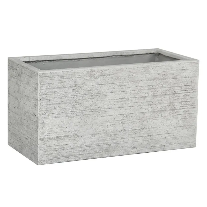 Aanbieding Vaso Ficonstone rettangolare grigio cenere 59x21x29 cm
