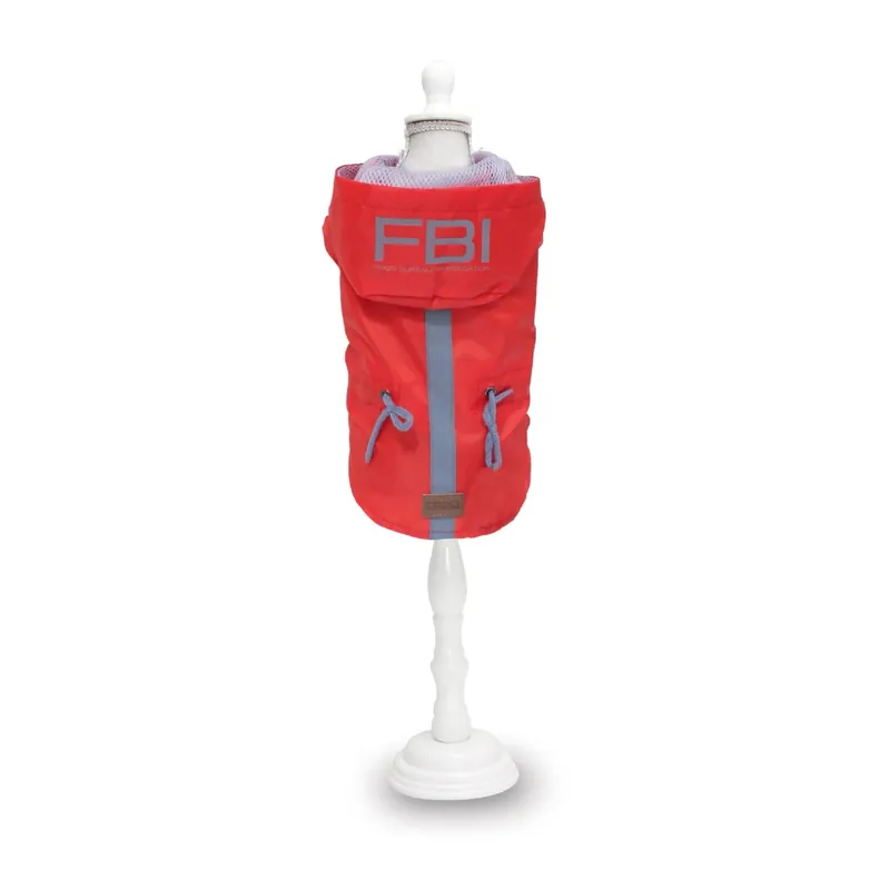 Merkproduct Impermeabile per cani Vancouver Fbi dorso 50 cm rosso