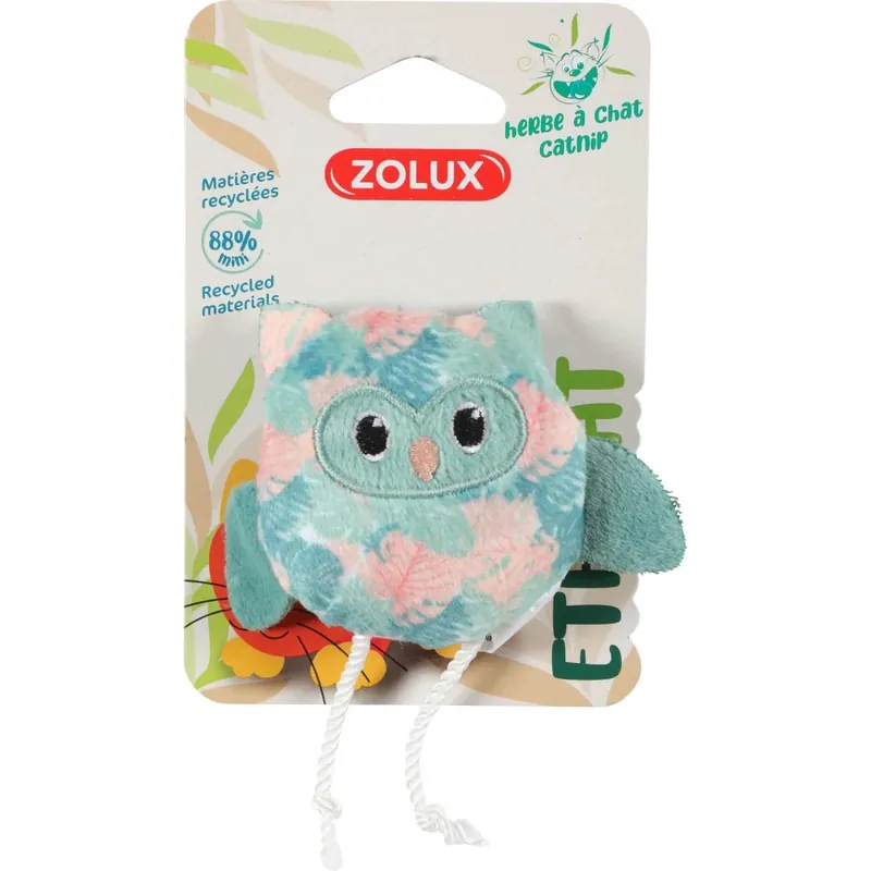 Voordeelprijs Gioco gatto gufo Ethicat foglie azzurro 9,5x9x11 cm