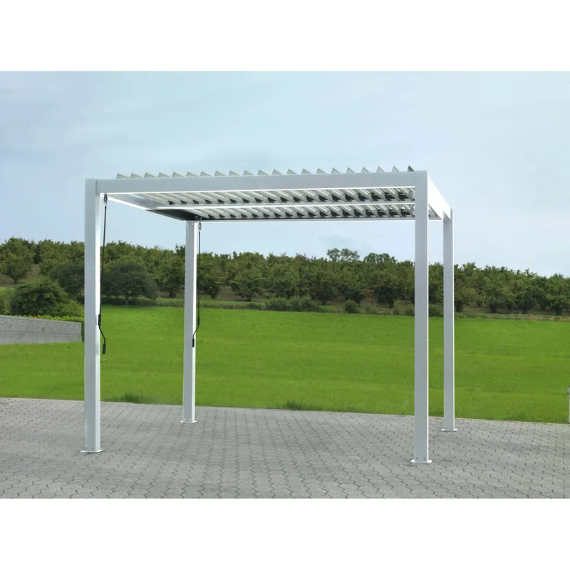 Pergola bioclimatica in alluminio Tennessee 300x300 cm bianco Bestseller