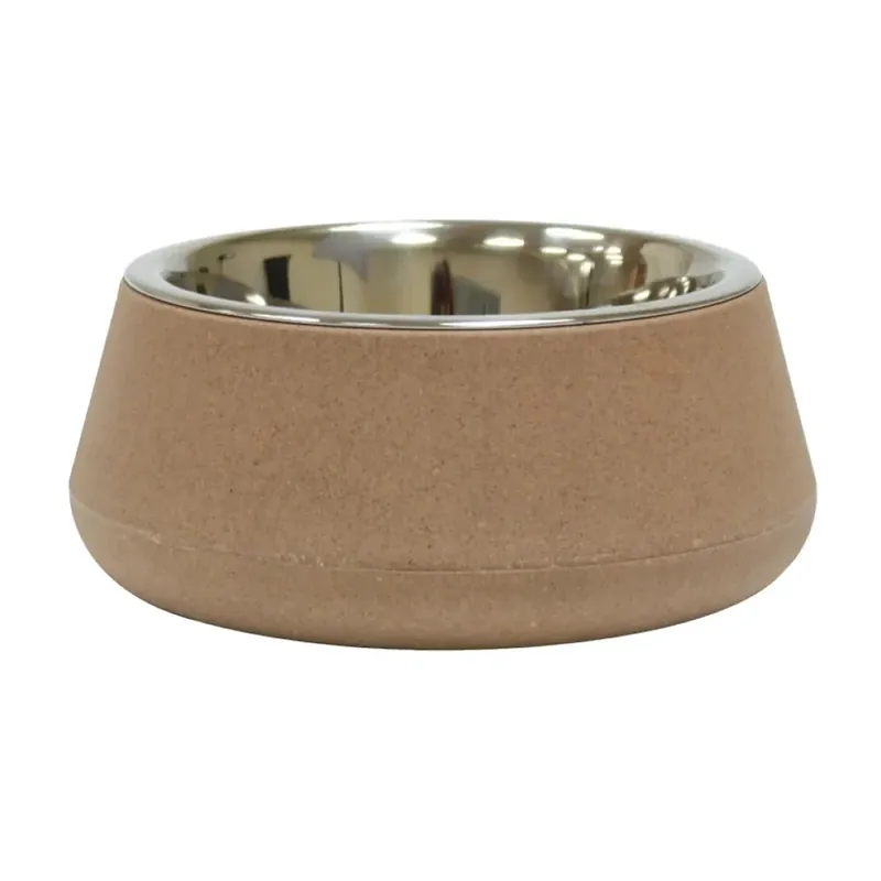 Must-Have Ciotola per cani in bamboo e acciaio Tierra beige 472 ml