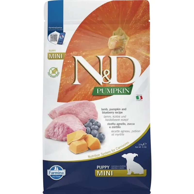 Direct Verzonden Crocchette per cani cuccioli N&D Mini agnello e mirtillo 2,5 kg