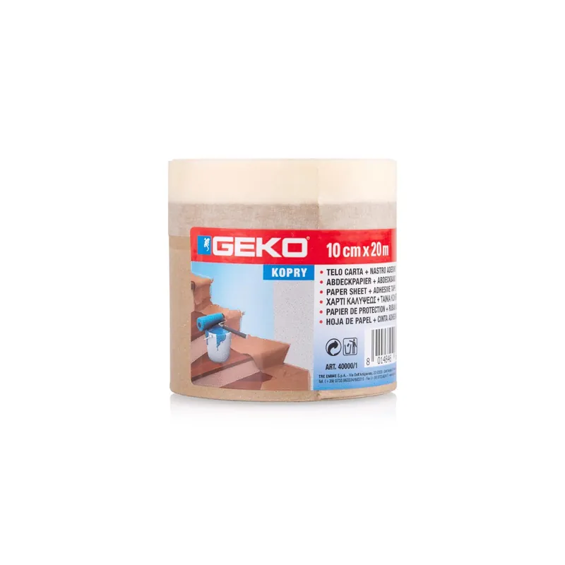 Uitverkoop Bobina nastro adesivo e telo copertura in carta 10 cm x 20 m