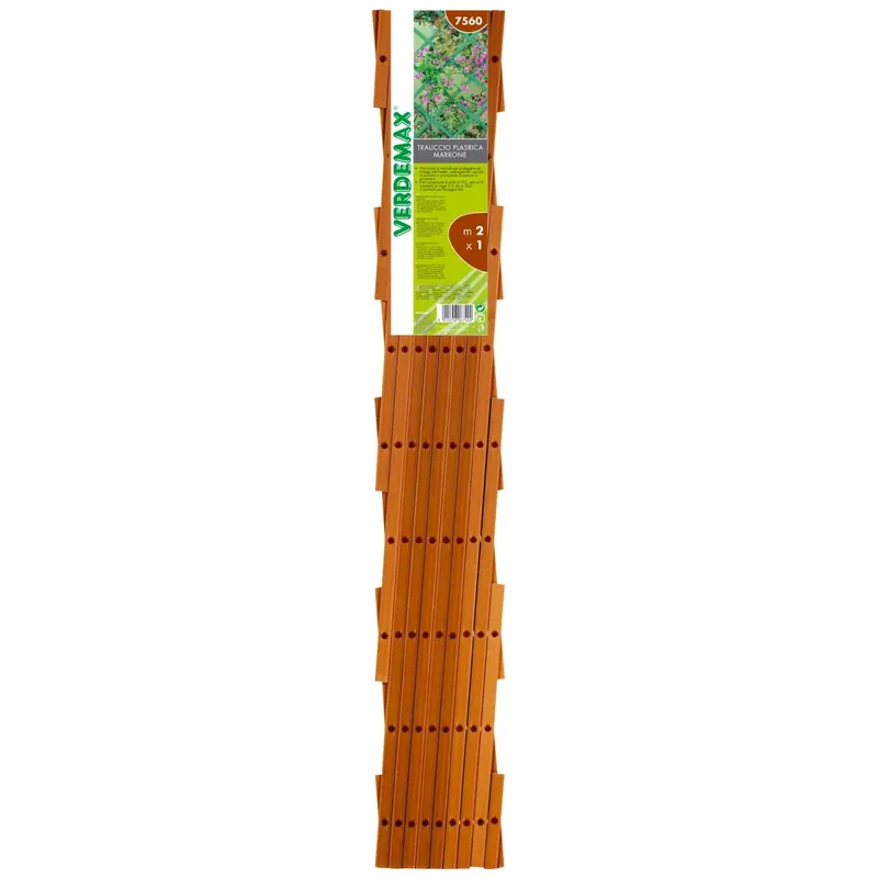 Goedkoop Traliccio estensibile in pvc 2x1 m marrone
