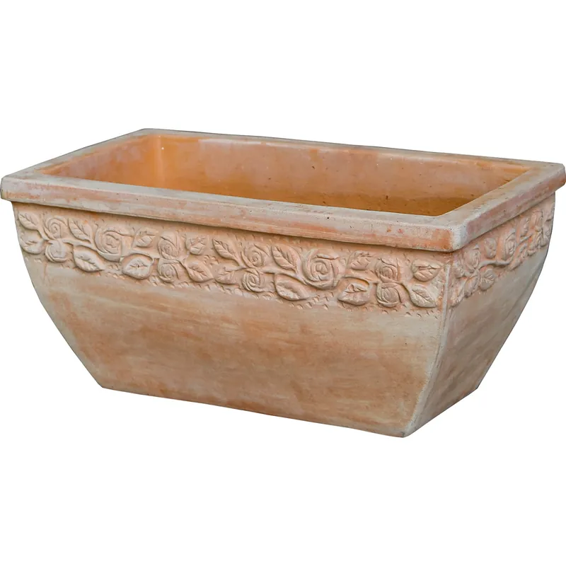 Vaso rettangolare in terracotta 30x14x14 cm Beste Prijs