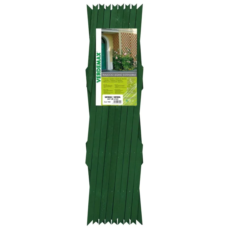 Traliccio estensibile in legno 1,8x0,9 m verde Voordeelprijs