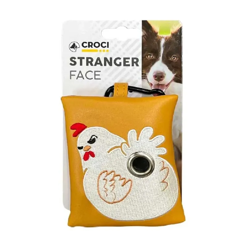 Porta sacchetti per cane Stranger Face gallina Premium