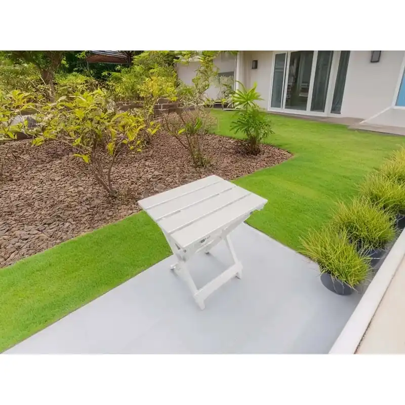Tavolo da giardino in alluminio 39x30x25 cm bianco Koop Vandaag