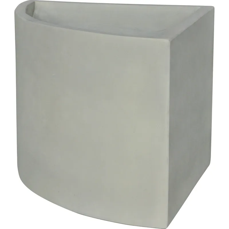 Bestel Nu Vaso da esterno angolare 46x46x38 cm grigio