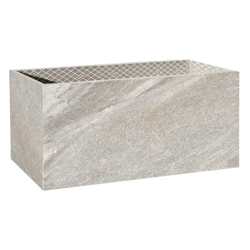 Fioriera da esterno Etna in gres grigio chiaro 80x40x2 cm Express Levering