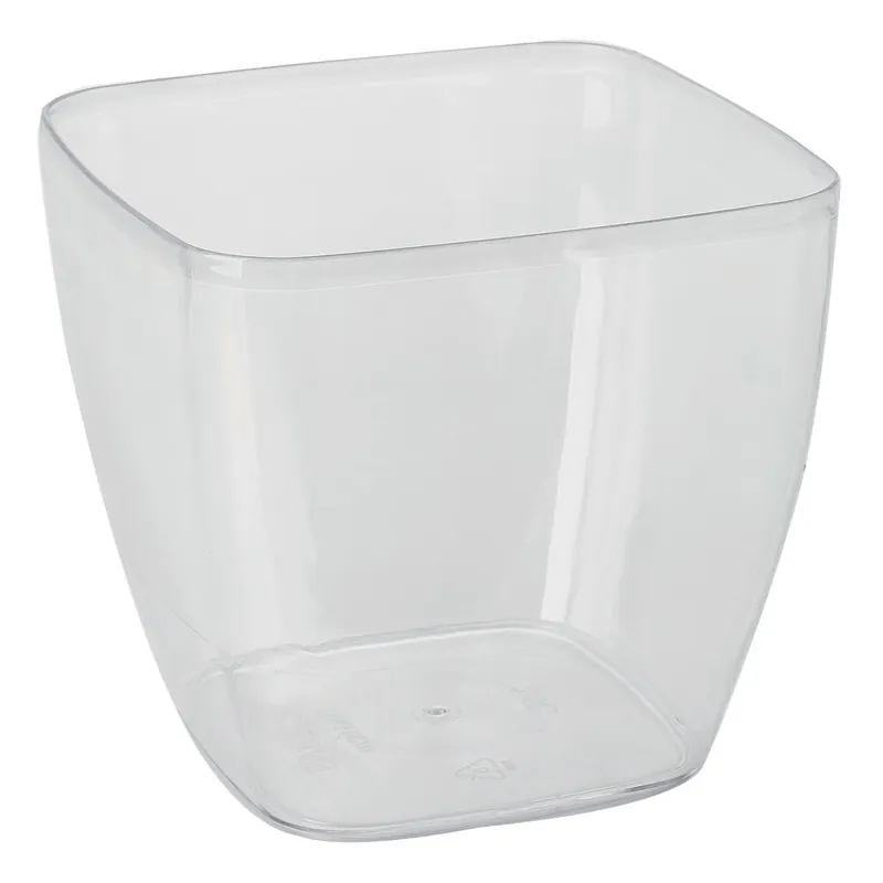 Vaso quadro Queens trasparente in plastica 16 cm Nu Kopen