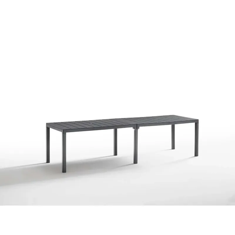 Flitsaanbieding Tavolo modulare da giardino King in polipropilene grafite 88x296-148 cm