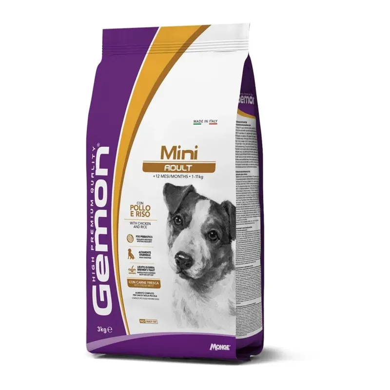 Op = Op Cibo secco per cani Pollo e Riso Gemon Mini Adult 3 kg