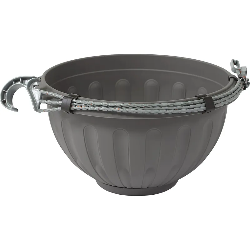 Weekendaanbieding Basket Stella con gancio in plastica 30 cm grigio fumo