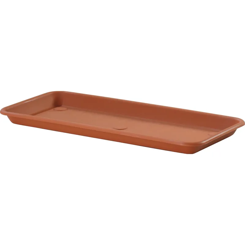 Speciale Aanbieding Sottocassetta rettangolare Omnia 65x30x4 cm in plastica terracotta