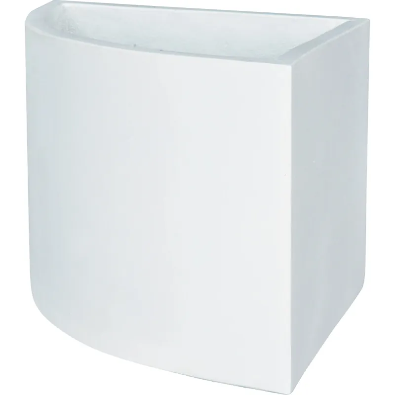 Vaso da esterno angolare 46x46x38 cm bianco Speciale Aanbieding