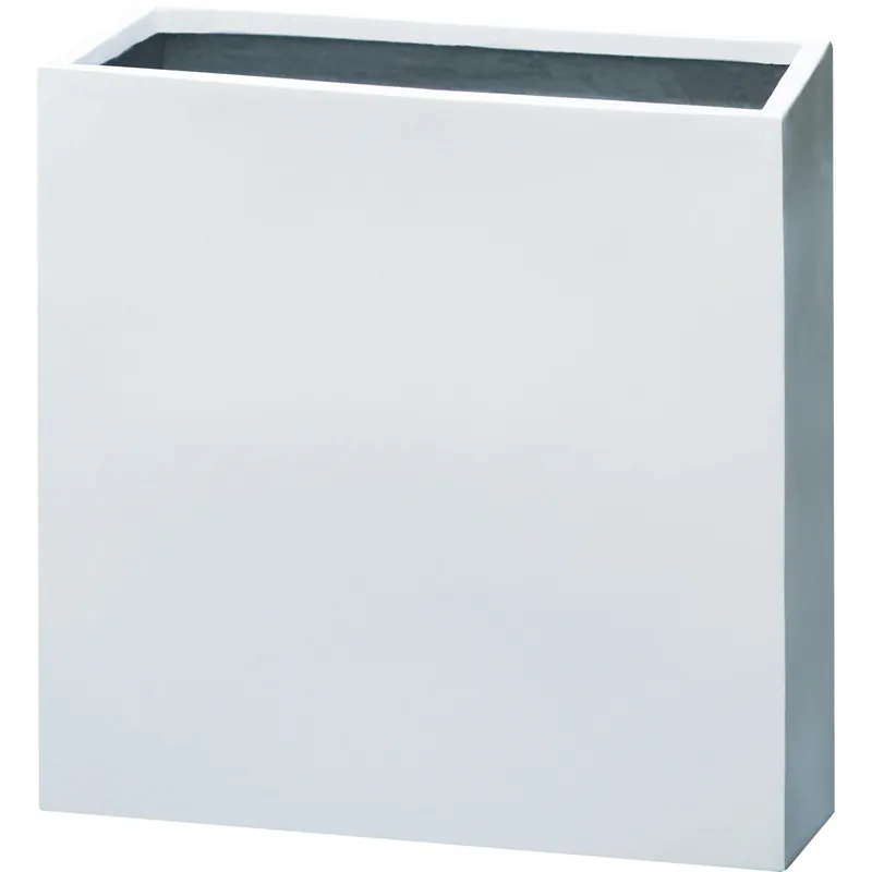 Snelle Levering Vaso da esterno in Fiberstone 60x30x80 cm bianco