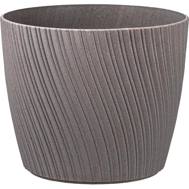 Merkproduct Vaso da interno Mika Eco Wood in plastica ø 17 cm platino