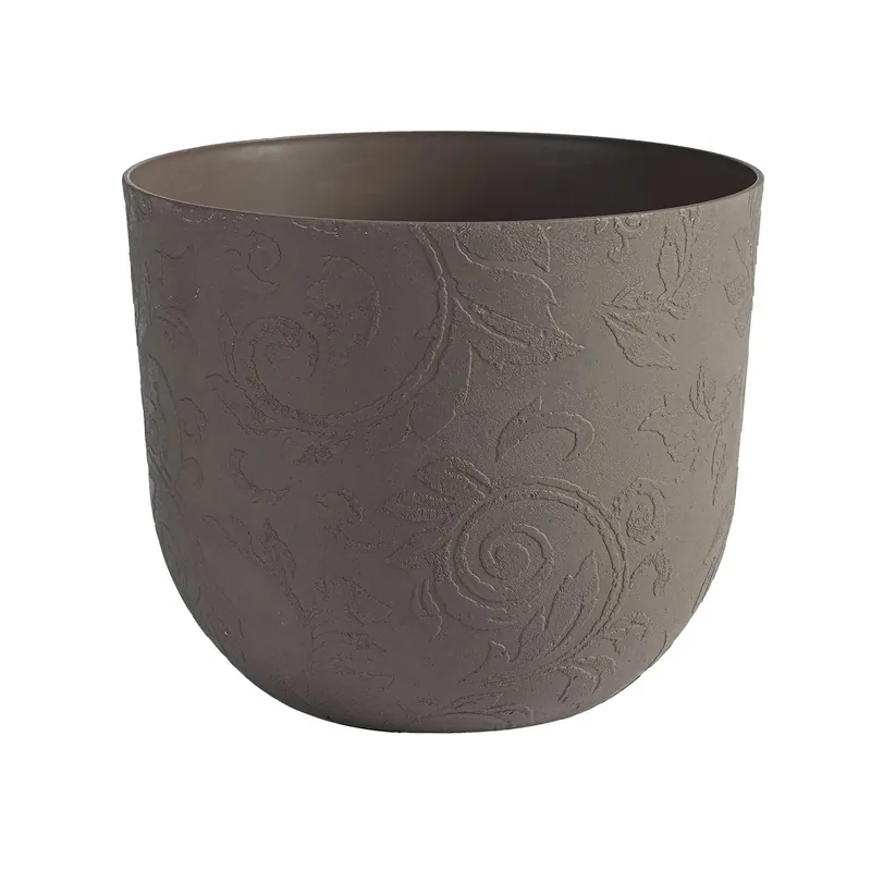 Vaso Tattoo in plastica riciclata beige scuro ø 30 H 24,7 cm Premium