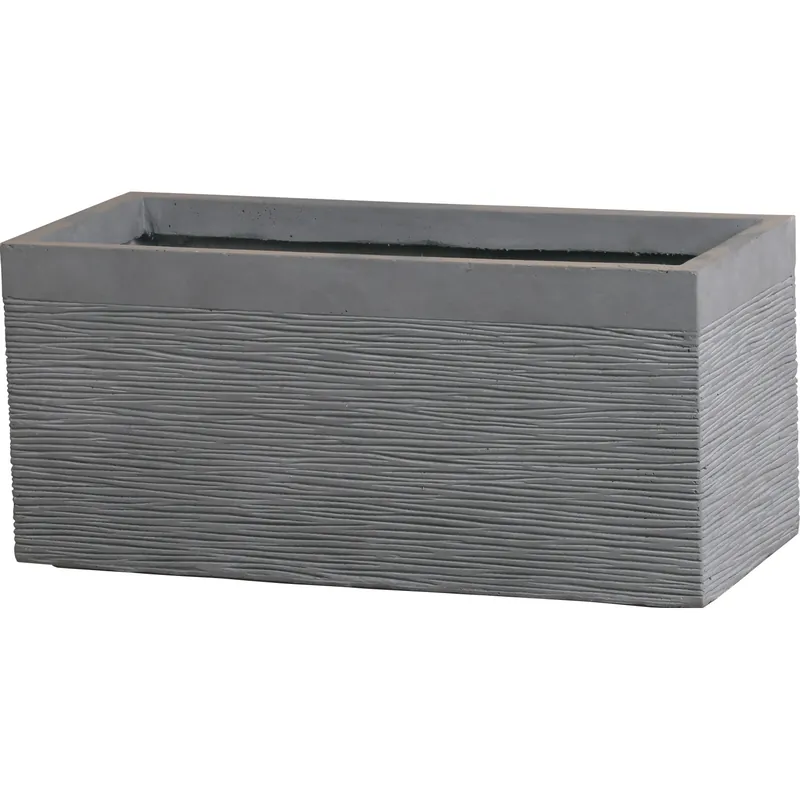 Fioriera da esterno in fiberclay grigio 50x20x21 cm Op = Op