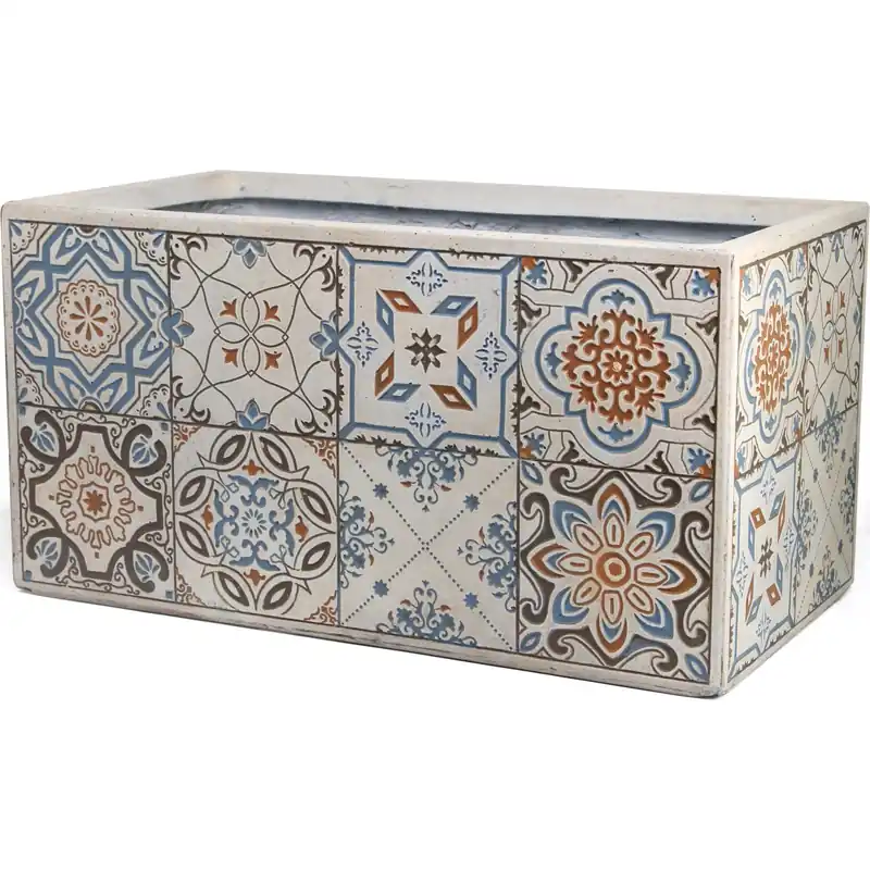 Koop Vandaag Vaso da esterno con mosaico 24,5x24,8x48 cm